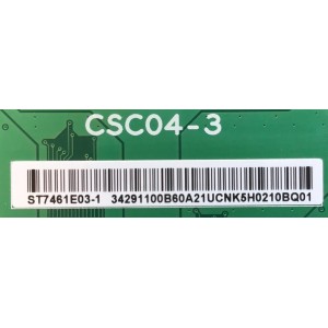 T-CON PARA TV TCL / NUMERO DE PARTE 34291100B6 / CSC04-3 / ST7461E03-1 / 34291100B60A21UCNK5H0210BQ01  / DISPLAY ST7461E03-1 / MODELO 75R648